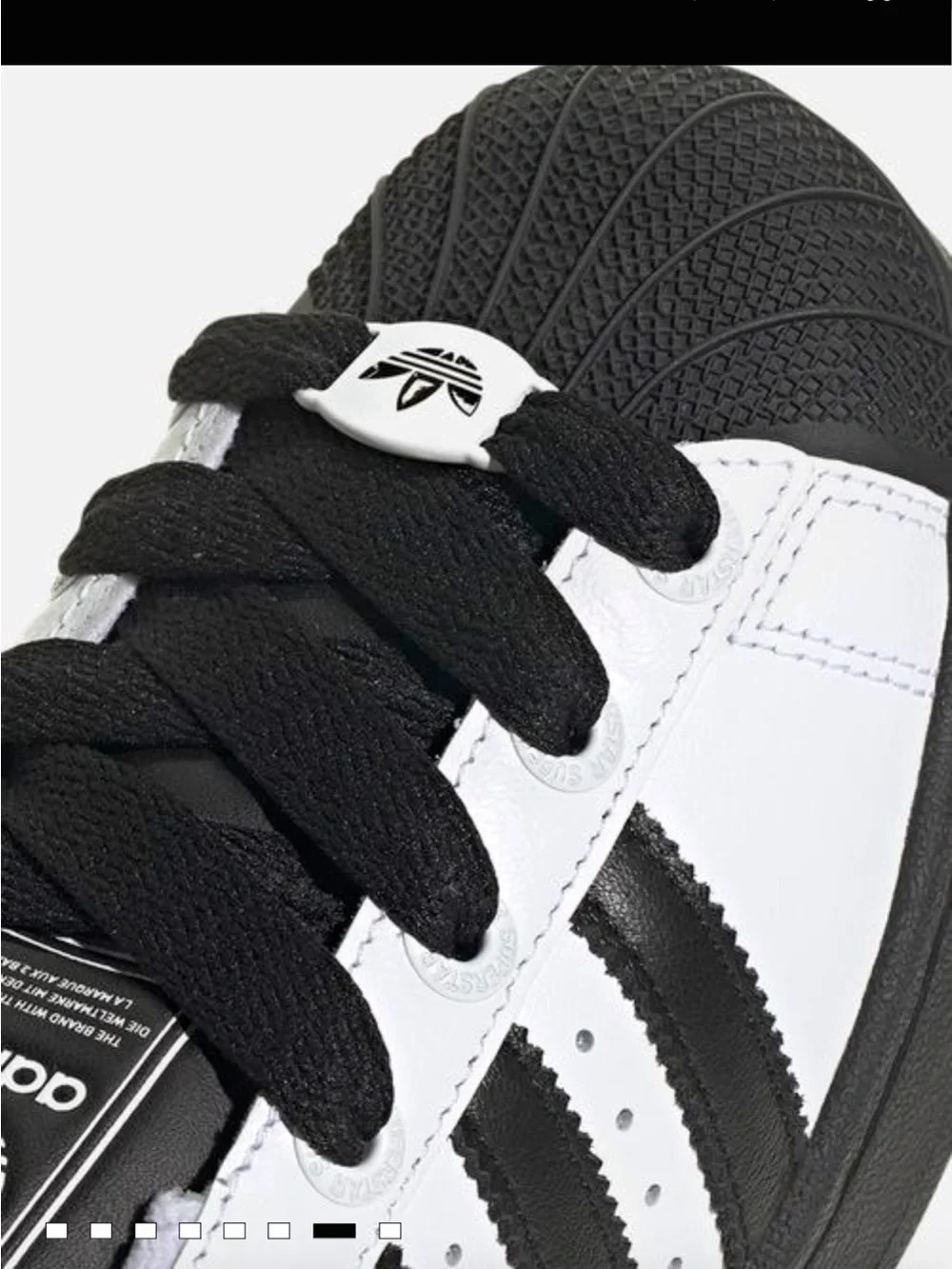 adidas Kids Superstar II J Sneakers - White & Black Shell Toe Youth Unisex Size4